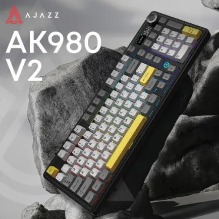 Клавиатура беспроводная Ajazz AK980 V2 Gift Switch V2 Black (AK980-V2-G-BGY)
