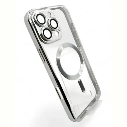 Чeхол-накладка BeCover TPU Chrome Case MagSafe для Apple iPhone 16 Pro Max Silver (712088)