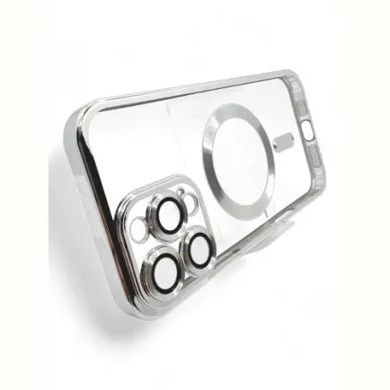 Чeхол-накладка BeCover TPU Chrome Case MagSafe для Apple iPhone 16 Pro Max Silver (712088)