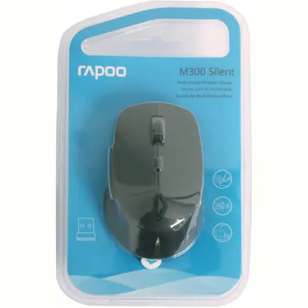 Мышь беспроводная Rapoo M300 Silent Wireless Multi-Mode Grey