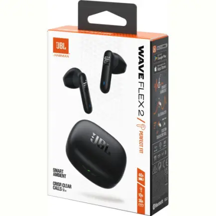 Bluetooth-гарнітура JBL Wave Flex 2 Black (JBLWFLEX2BLK)