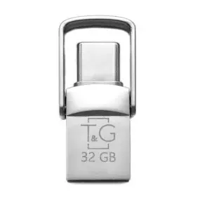 Флеш-накопитель USB 2.0 32GB Type-C T&G 104 Metal Series Silver (TG104TC-32G)