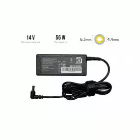 Блок живлення 1StCharger для ноутбука Samsung 14V 56W 4A 6.5x4.4 + каб.живл. (AC1STSA56WD2)