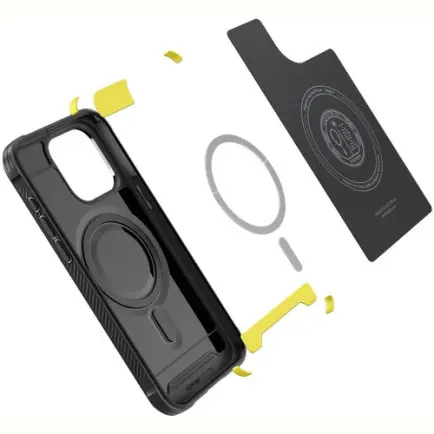 Чeхол-накладка Spigen Rugged Armor MagFit для Apple iPhone 15 Pro Matte Black (ACS06703)