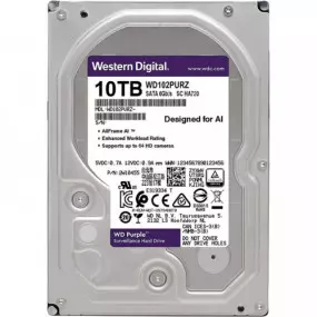 Накопитель HDD SATA 10.0TB WD Purple 7200rpm 256MB (WD102PURZ)