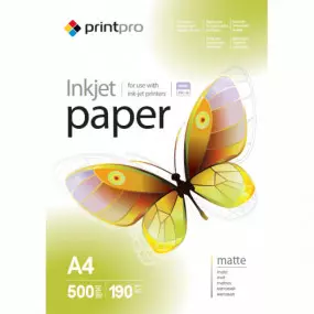 Фотобумага PrintPro матовая 190г/м2 A4 500л (PME190500A4)