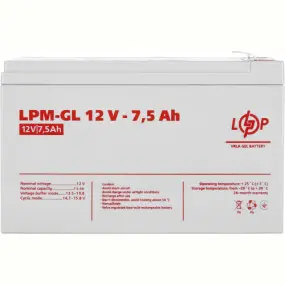 Акумуляторна батарея LogicPower 12V 7.5AH (LPM-GL 12 - 7.5 AH)