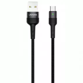 Кабель Usams US-SJ312 USB - Micro USB, 1 м, Black (SJ312MC01)
