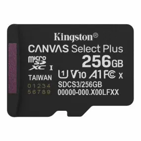 Карта пам`яті MicroSDXC 256GB UHS-I Class 10 Kingston Canvas Select Plus R150MB/s + SD-адаптер (SDCS3/256GB)