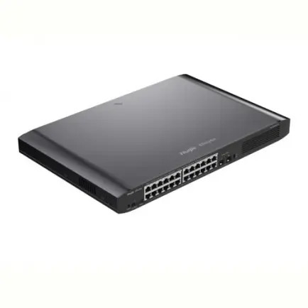Коммутатор Ruijie Reyee RG-ES226GC-P (24xGE PoE+, 2xSFP, max PoE 370W, 19-inch Rack-mountable Steel Case, Ruijie Cloud, Web Smart)