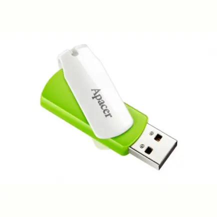 Флеш-накопитель USB 64GB Apacer AH335 White/Green (AP64GAH335G-1)