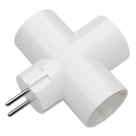 Разветвитель на 3 гнезда с заземлением Electrum Белый (C-SS-0696)