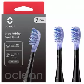 Насадка для зубної електрощітки Oclean UW02 B02 Ultra White Brush Head Black (2 шт)