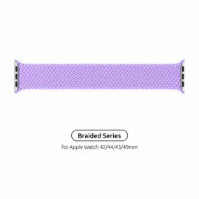 Ремешок Armorstandart Braided Solo Loop для Apple Watch 42mm/44mm/45mm/49mm Lavender Grey Size 6 (148 mm)