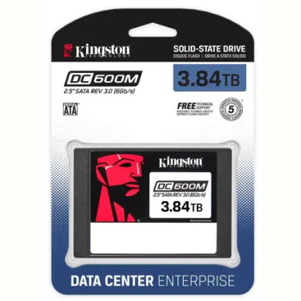 Накопитель SSD  3.84TB Kingston SSD DC600M 2.5" SATAIII 3D TLC (SEDC600M/3840G)