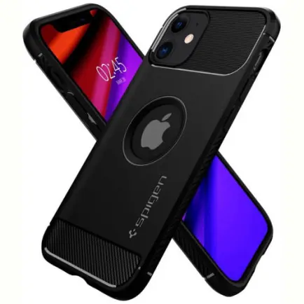 Чехол-накладка Spigen Rugged Armor для Apple iPhone 12 Mini Matte Black (ACS01743)