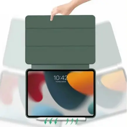 Чeхол-книжка BeCover Tri Fold Soft TPU Silicone для Apple iPad Pro 13" M4 2024 Dark Green (711752)