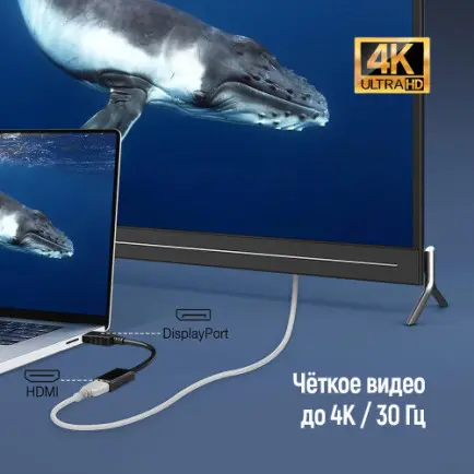 Адаптер Colorway DisplayPort - HDMI (M/F)