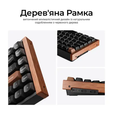 Клавіатура бездротова Keychron K2 HE Magnetic Switch Black RGB (K2H-F1-UA)