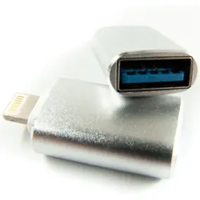 Адаптер Dengos OTG USB-Lightning Silver (ADP-016)