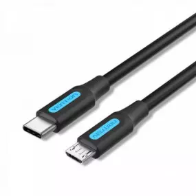 Кабель Vention USB-C - microUSB, 1 m, Black (COVBF)