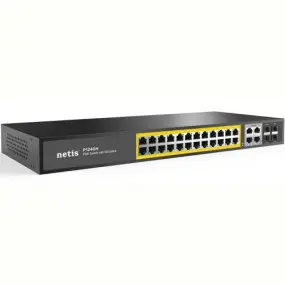 Коммутатор Netis P124GH (2xGE uplink ports, 24xFE PoE, 2*SFP, Max PoE 320W)