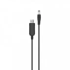 Кабель питания ACCLAB USB to DC, 5,5х2,5 мм, 12V, 1A, 1 м Black (1283126552847)