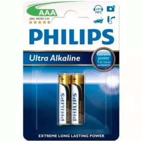 Батарейка Philips Ultra Alkaline AAA/LR03 BL 2 шт