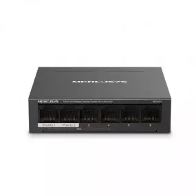 Коммутатор Mercusys MS106LP (6хFE, 4xPoE, настольный)