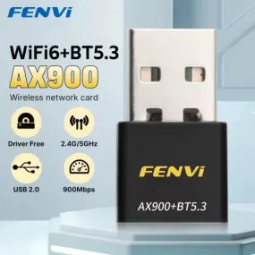 Беспроводной адаптер Fenvi FU-AX900В Wi-Fi 6, Bluetooth 5.3 Dual Band 2.4G 5G