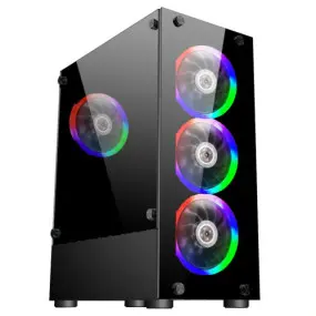 Корпус 1stPlayer V2-A-4F1 Black без БП