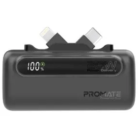 Универсальная мобильная батарея Promate PowerUp-Duo 5000mAh 20W Black