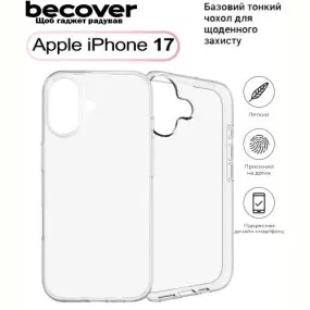 Чохол-накладка BeCover для Apple iPhone 17 Transparancy (713757)