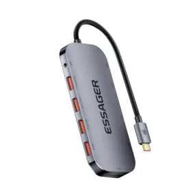 USB-хаб Essager Marble Harp 11 in 1 USB-C Hub (EHB11-FQ0G-Z)
