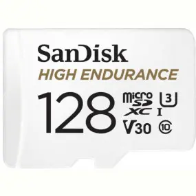 Карта памяти MicroSDXC 128GB UHS-I/U3 Class 10 SanDisk High Endurance R100/W40MB/s + SD-adapter (SDSQQNR-128G-GN6IA)