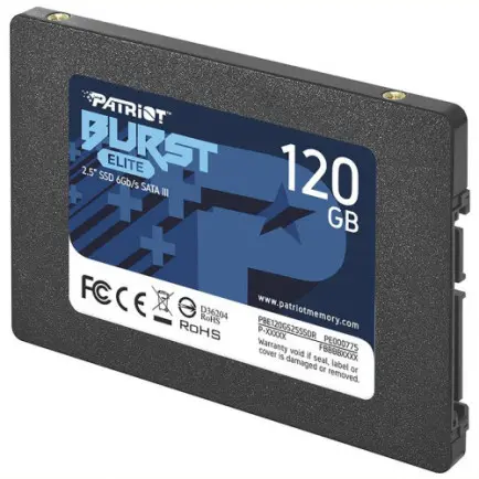Накопичувач SSD  120GB Patriot Burst Elite 2.5" SATAIII TLC (PBE120GS25SSDR)