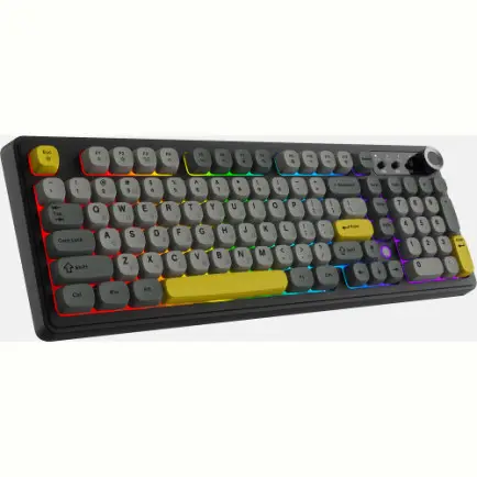 Клавиатура беспроводная Ajazz AF98 Plus Black Gray Yellow (AF98-PLUS-BGY)