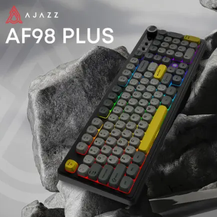 Клавиатура беспроводная Ajazz AF98 Plus Black Gray Yellow (AF98-PLUS-BGY)