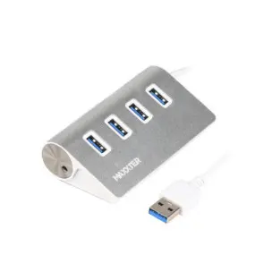 USB-хаб Maxxter 4 ports Silver (HU3A-4P-01)