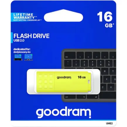 Флеш-накопитель USB2.0 16GB Goodram UME2 Yellow (UME2-0160Y0R11)