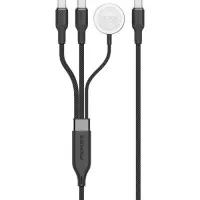 Кабель Promate USB Type-C - 2хUSB Type-C 100W Apple Watch Charger 5W (M/M)