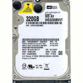 Накопитель HDD 2.5" SATA  320GB WD 5400rpm 8MB (WD3200BVVT)