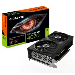 Видеокарта GF RTX 4070 12GB GDDR6 WindForce 2X OC V2 Gigabyte (GV-N4070WF2OCV2-12GD)