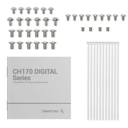 Корпус DeepCool CH170 Digital White (R-CH170-WHNPI0D-G-1)