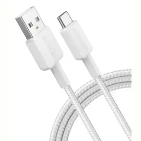 Кабель Anker 322 USB-A - USB-C, 0.9м, White (A81H5H21/A81H5G21)