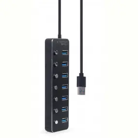USB-хаб Gembird 7 ports Black (UHB-U3P7P-01)