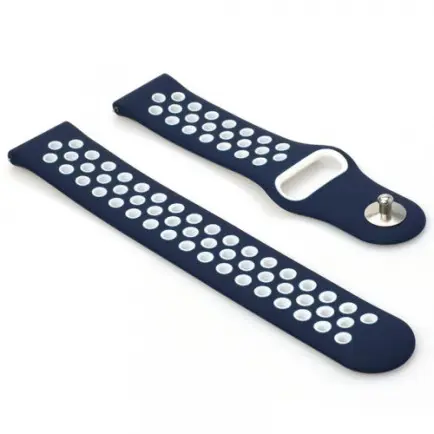 Ремешок BeCover Nike Style для Xiaomi Amazfit Bip/Bip Lite/Bip S Lite/GTR 42mm/GTS/TicWatch S2/TicWatch E Blue-White (705707)
