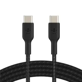 Кабель Belkin Braided USB Type-C-USB Type-C, 1м Black (CAB004BT1MBK)