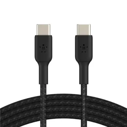 Кабель Belkin Braided USB Type-C-USB Type-C, 1м Black (CAB004BT1MBK)