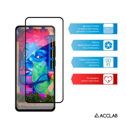 Захисне скло ACCLAB Full Glue для Xiaomi Redmi Note 14 4G Black (1283126607233)